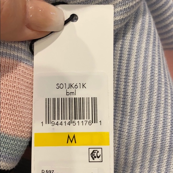 CALVIN KLEIN COLORBLOCK CARDIGAN BLACK MULTI NWT - Picture 6 of 9